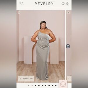 Revelry Jade Velvet Dress